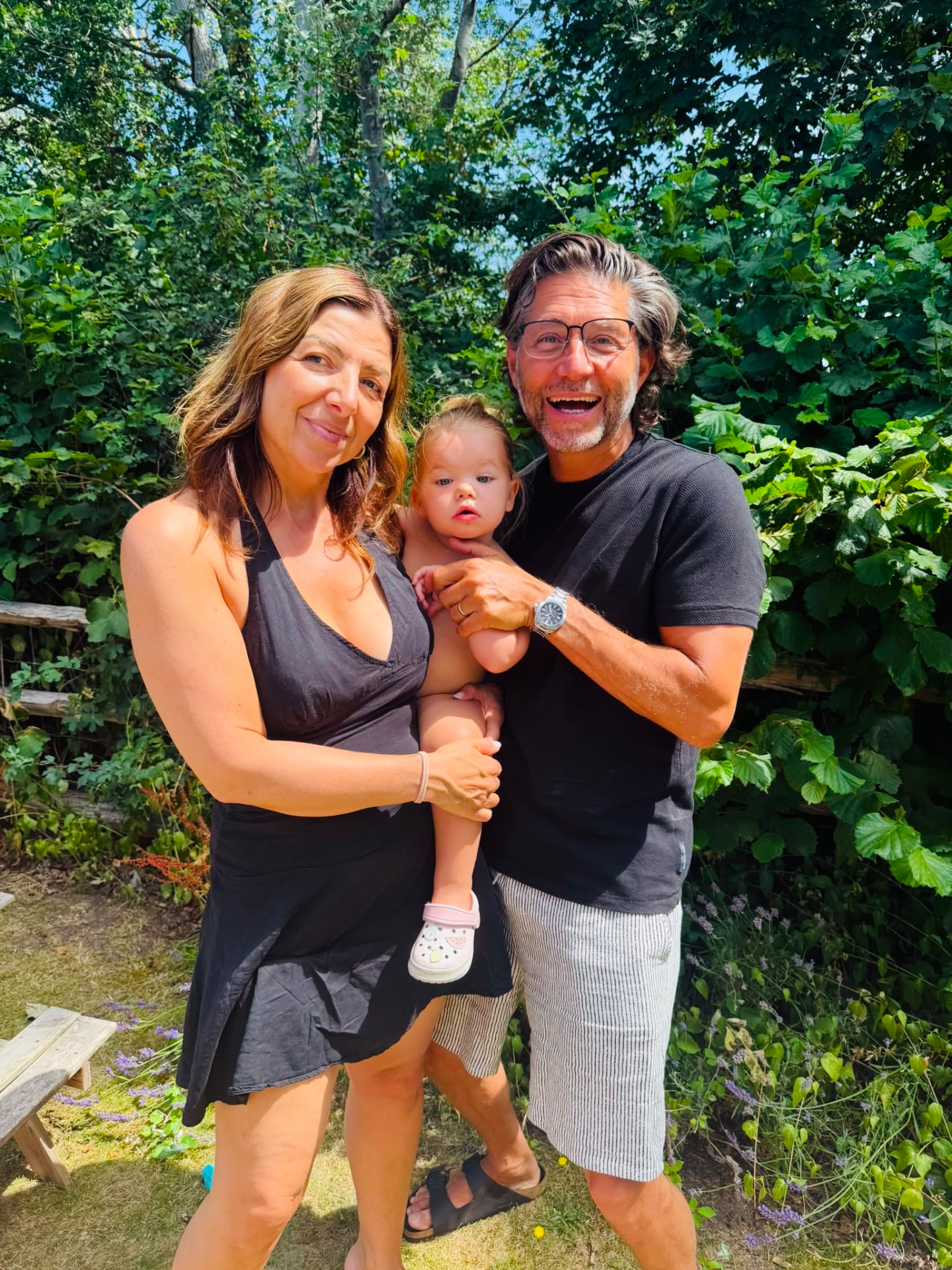 Nick and Sara with their granddaughter